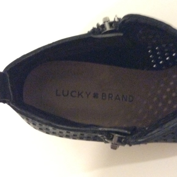 Lucky Brand Basel 3 Black Ankle Boots - Picture 3 of 6